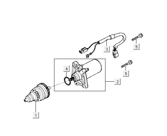 Starter Kymco Vitality 2t ac blue