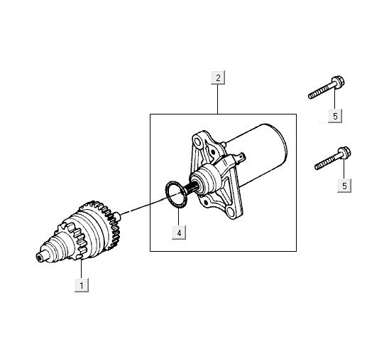 Starter Kymco ZX 2t ac blue limited