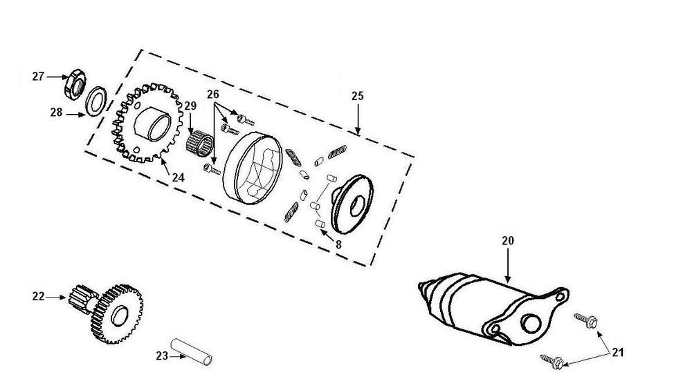 Starter Peugeot Tweet 4-stroke