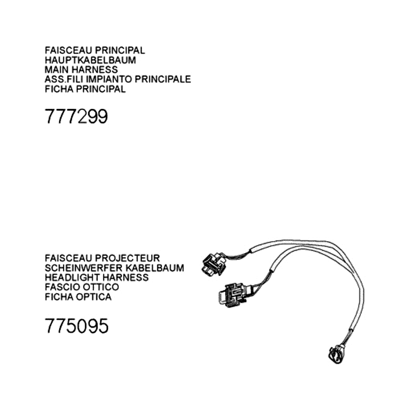 Plug Wiring Harness Peugeot Speedfight 3 4-stroke Blue