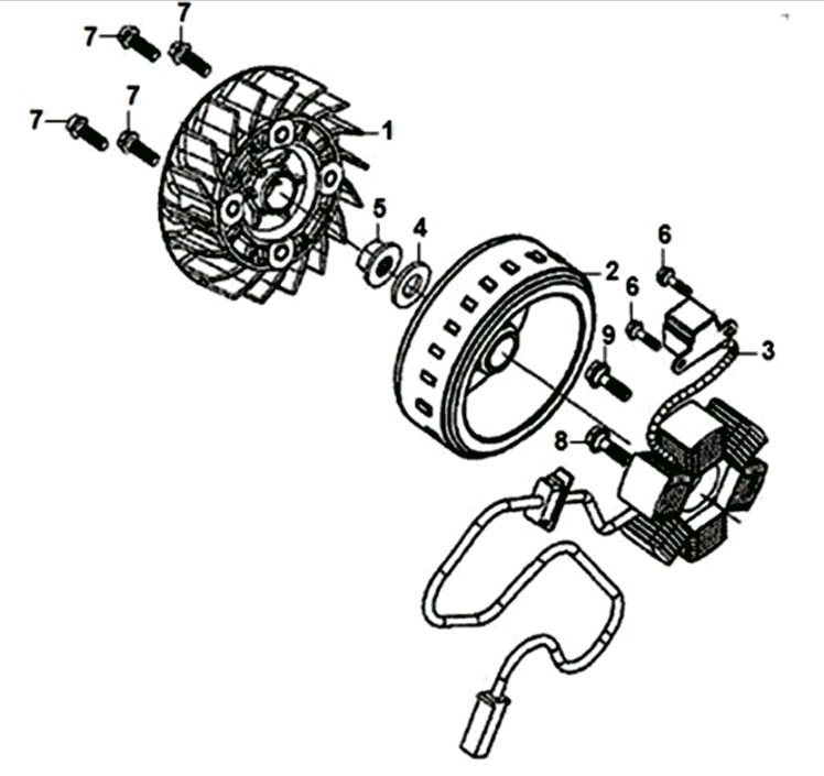 Star anchor/flywheel Sym Symphony ST 125I E4