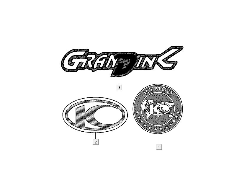 sticker transfers Kymco Grand Dink 2-stroke Silver