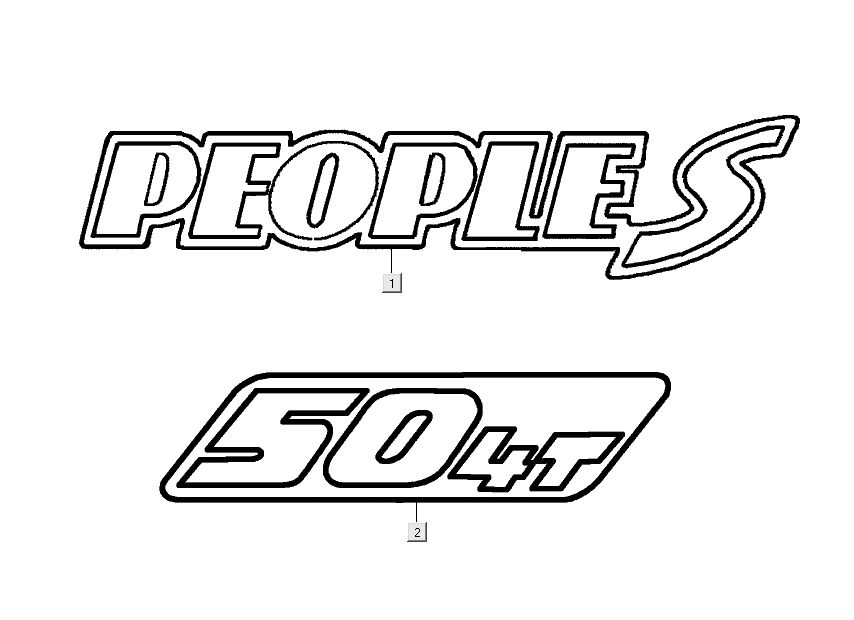 stickers-transfers Kymco People S 4-stroke crystal blue