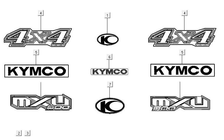 Emblems – Stickers – Logo Kymco MXU 50 2T AC