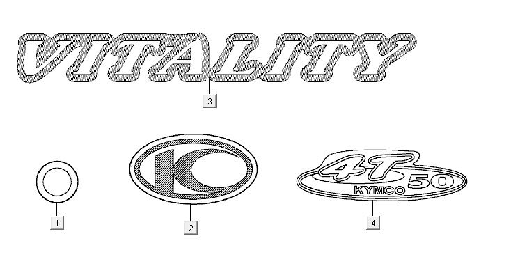 Stickers 1 Kymco Vitality 4t ac diamond-black