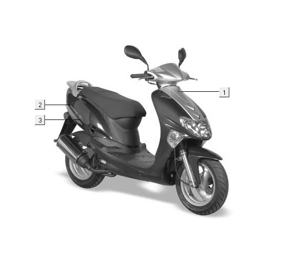 stickers 2 Kymco Vitality 2t ac sports stream