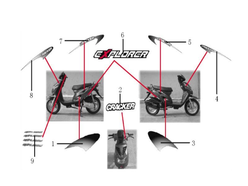 Stickers Generic Cracker blue 2010 2-stroke