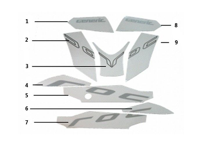 Stickers Generic Roc silver 2010 2-stroke 25