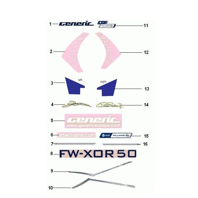 Stickers Generic Xor williams 2009 2-stroke