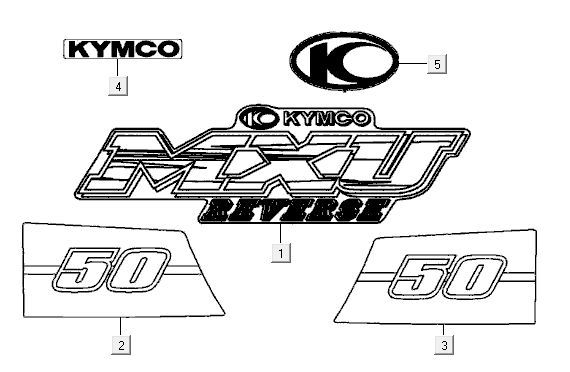 Emblemen - Stickers - Logo Kymco MXU 50