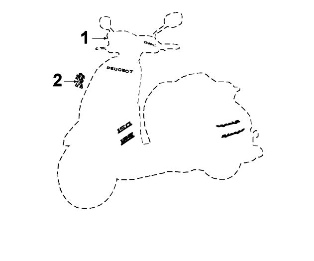 Emblemen - Stickers - Logo Peugeot Django Satin Flash Q2