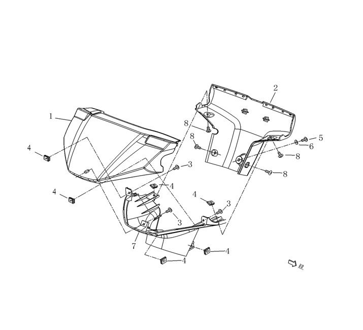 Handlebar parts Agm Qube matt black