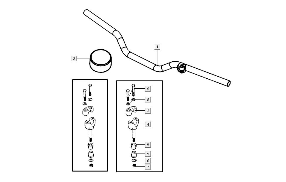 Handlebar Kymco K-Pipe 4-stroke White