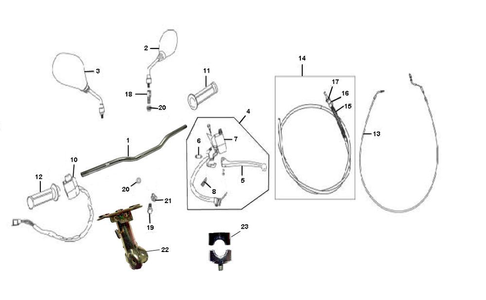 Handlebar Wheel Rover Fun 4-Stroke