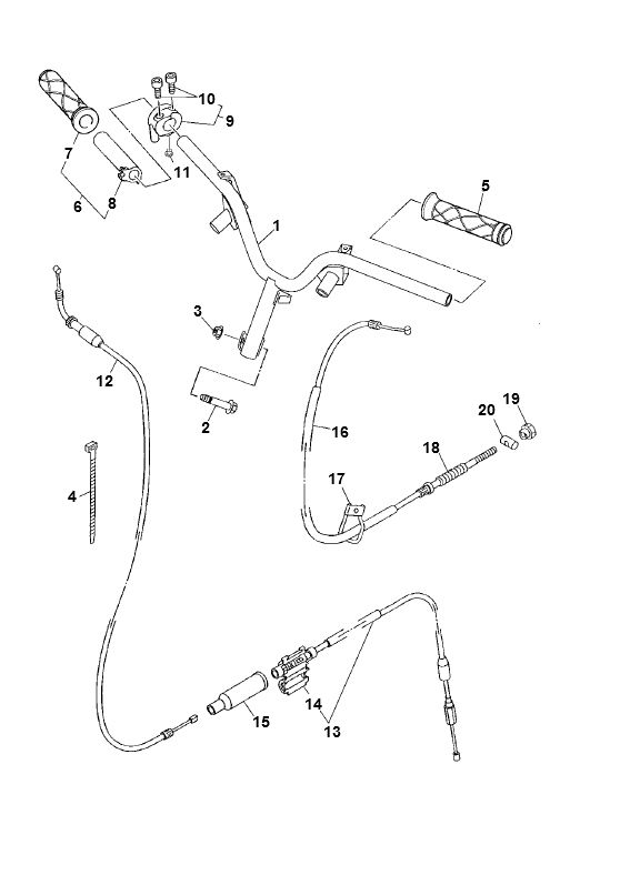 Handlebar Yamaha Neo's 2-stroke (until 2003)