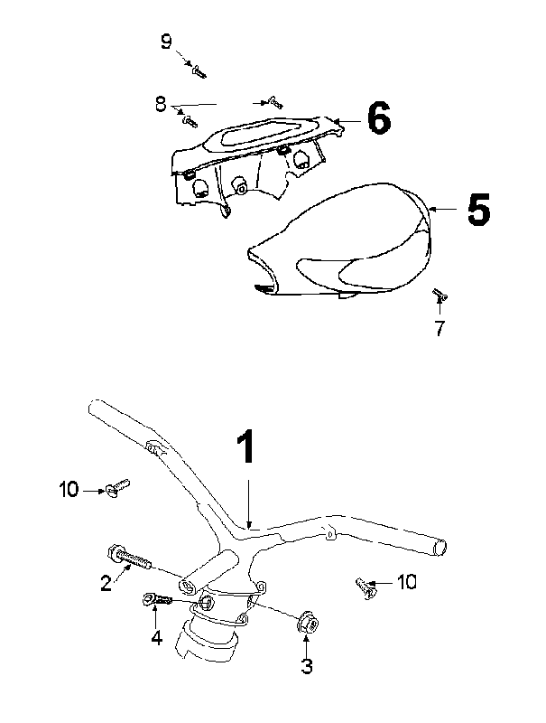 Handlebar Bend Peugeot V-clic Blue
