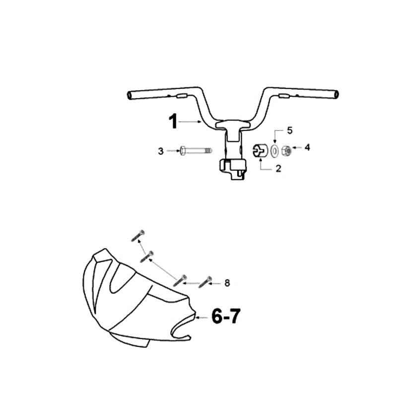 Handlebar Bend Peugeot Vivacity Blue
