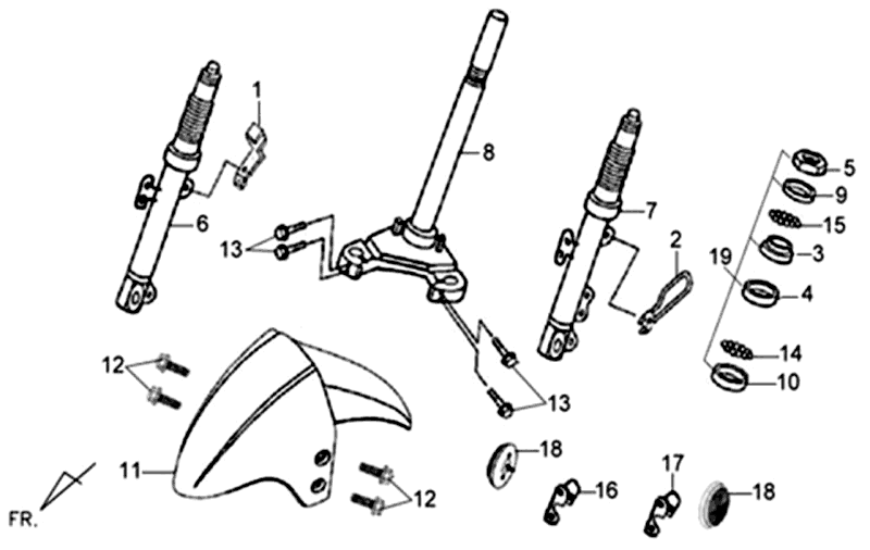 Handlebar Brake Levers Kpl L R Sym Orbit II (R010CA) red