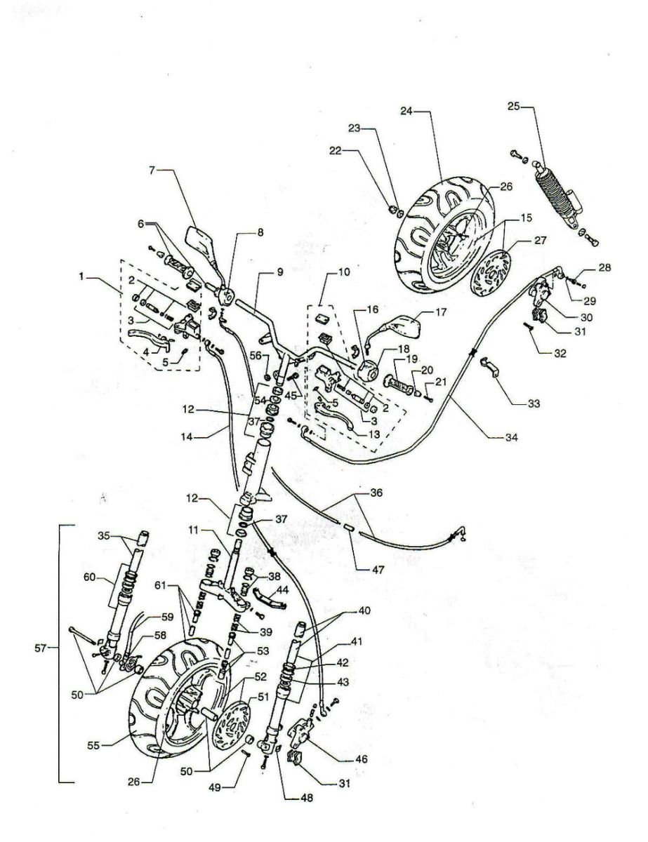 Handlebar parts- Wheels Beta Ycon blue 2005 2-stroke
