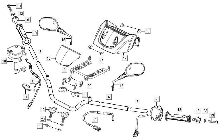 Handlebar parts Kymco MXU 300R