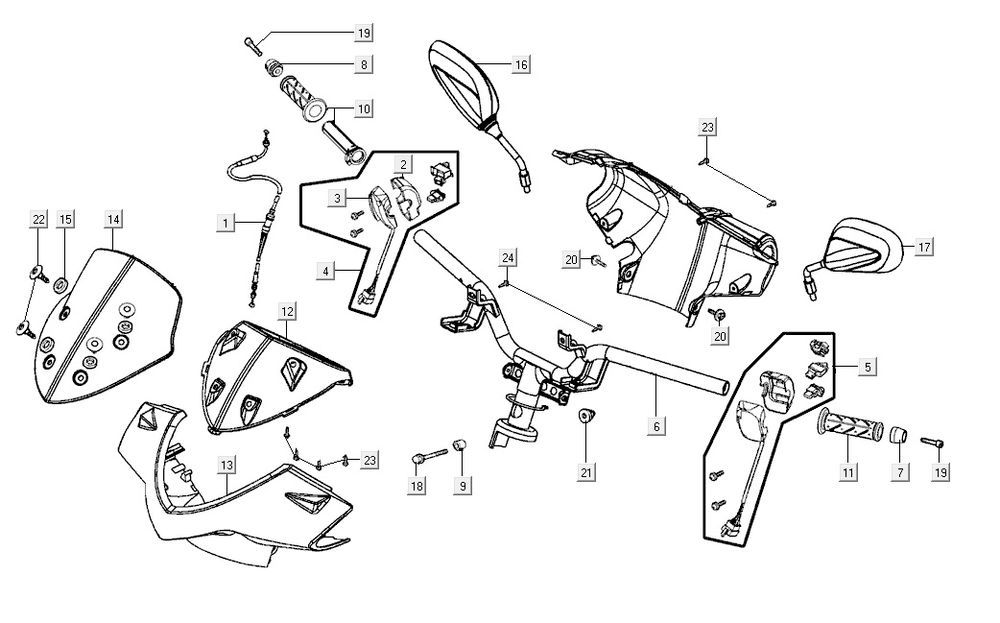 steering parts AGILITY CITY 16 4T 125