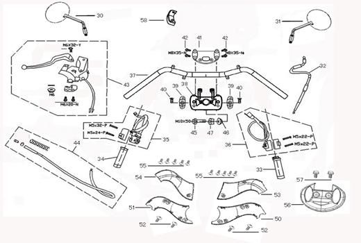 Handlebar parts AGM Joy red