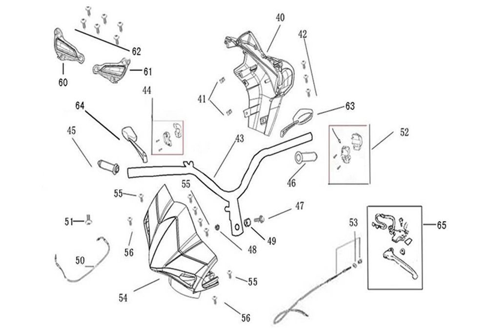 Handlebar parts AGM R8 titanium