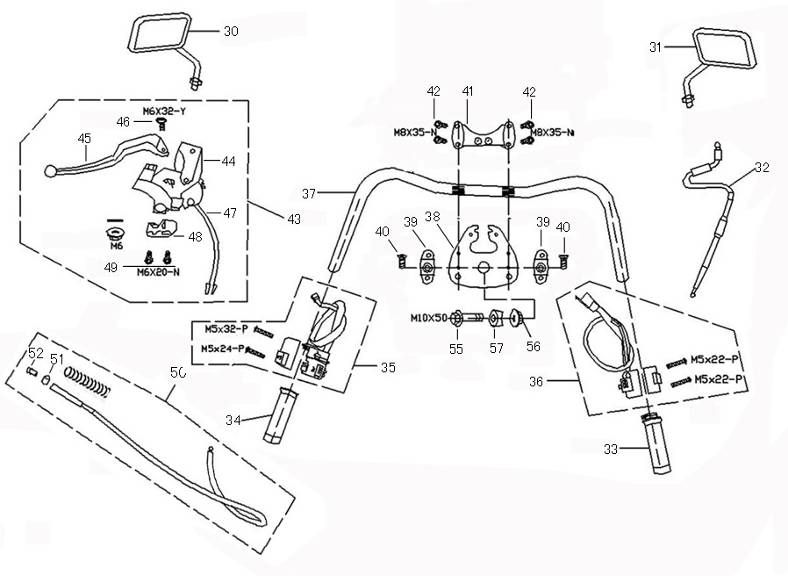 Handlebar parts AGM Retro Extra mat cream