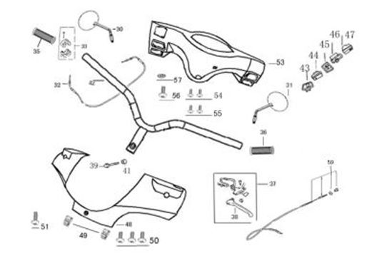 Handlebar parts China Zip brown Euro4