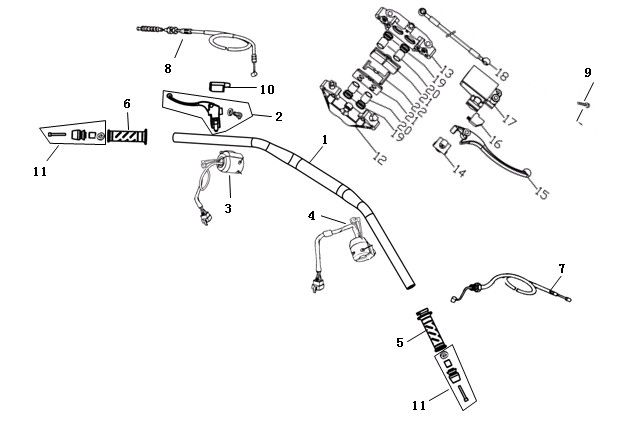 Handlebar parts AGM Strada