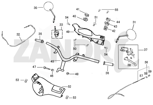 Handlebar parts Santini Capri white