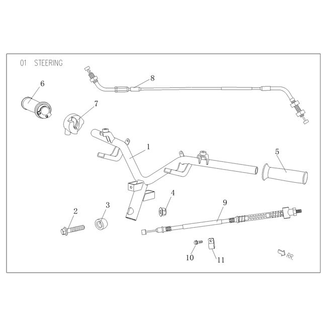 Handlebar parts Agm Vx50 plus