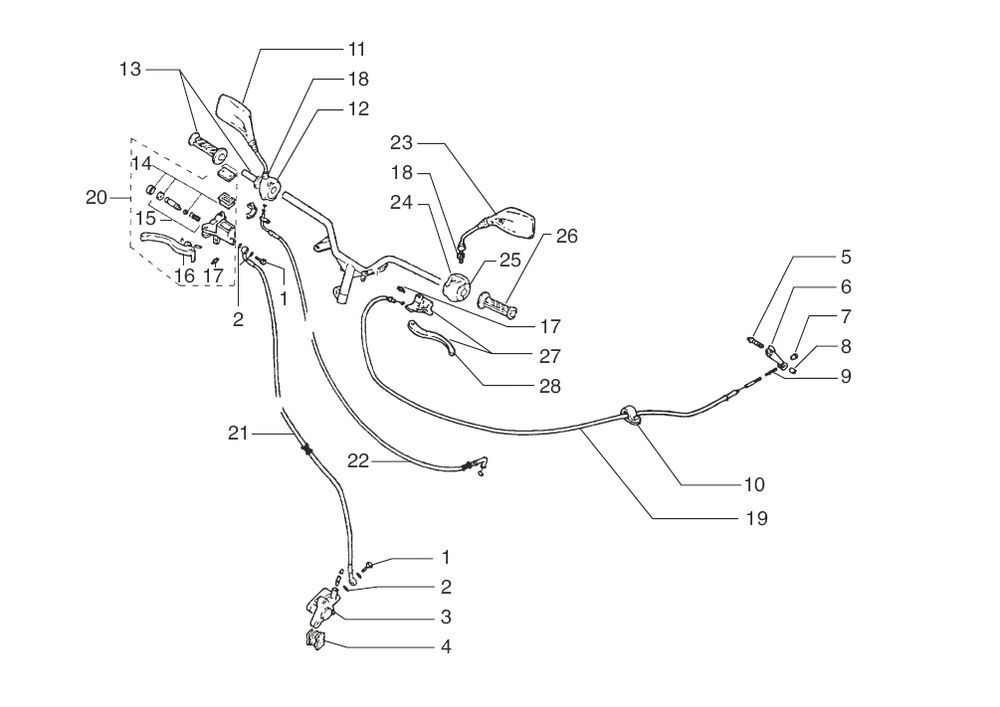 Handlebar parts Beta Ark-k AC skull 2010 2-stroke 25