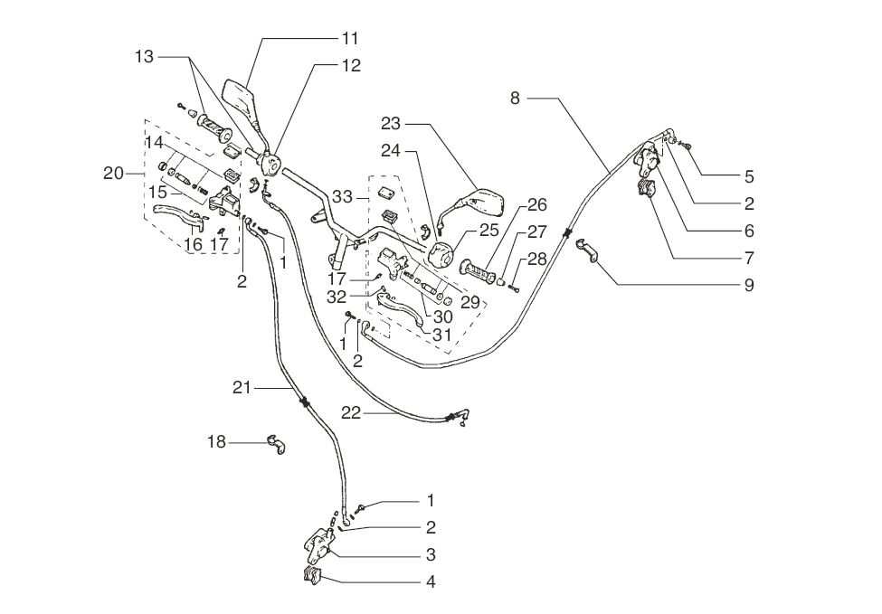 Handlebar parts Beta Ark-k LC limited 2006 2-stroke