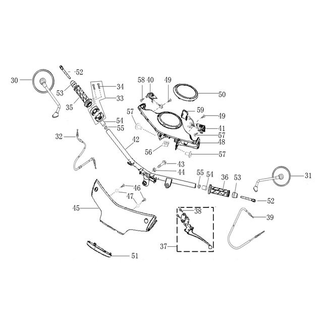 Handlebar parts BTC Ceo titanium gold