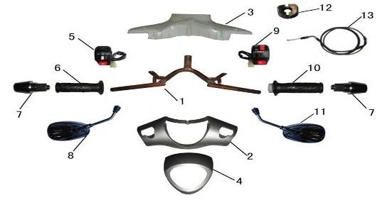 Handlebar parts China GT champagne