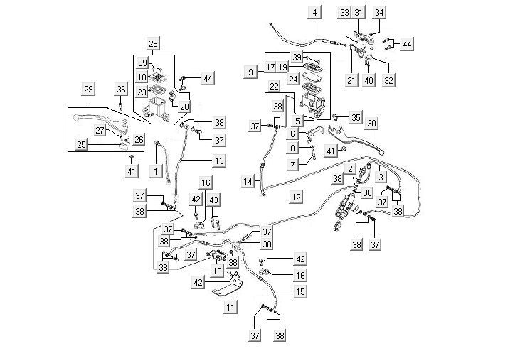 Handlebar parts /cables MXU 400