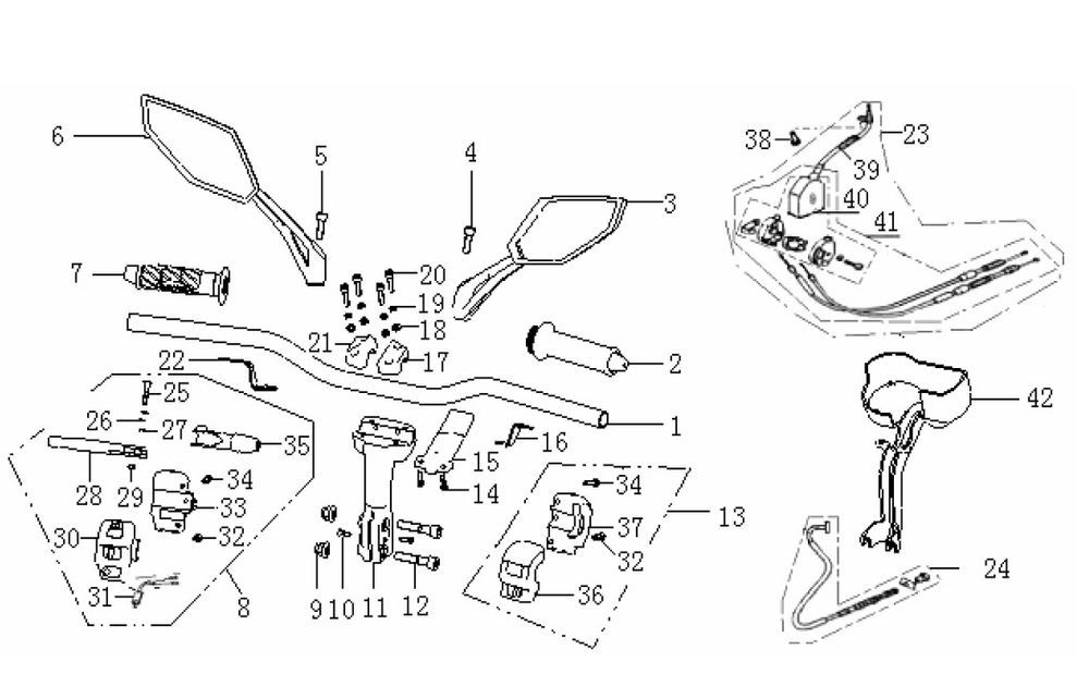 Handlebar parts Generic Xor stroke 2009 2-stroke