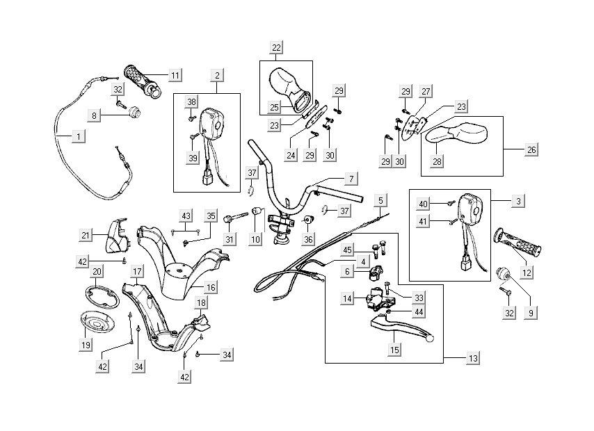 steering parts Kymco Grand Dink 2-stroke Silver