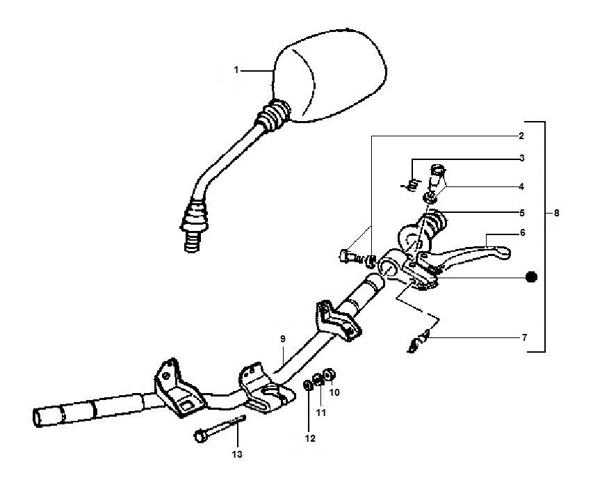 Handlebar parts Piaggio Typhoon 98-2005 2-stroke