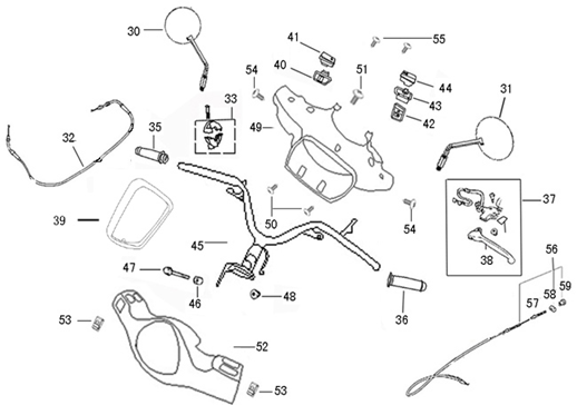 Handlebar parts Senzo RivaLux S orange