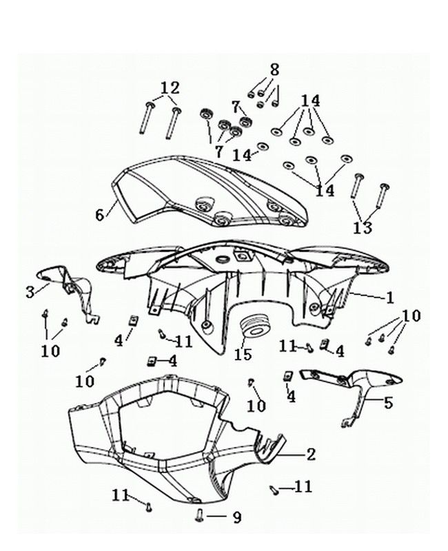 Handlebar rack Generic Roc silver 2010 2-stroke