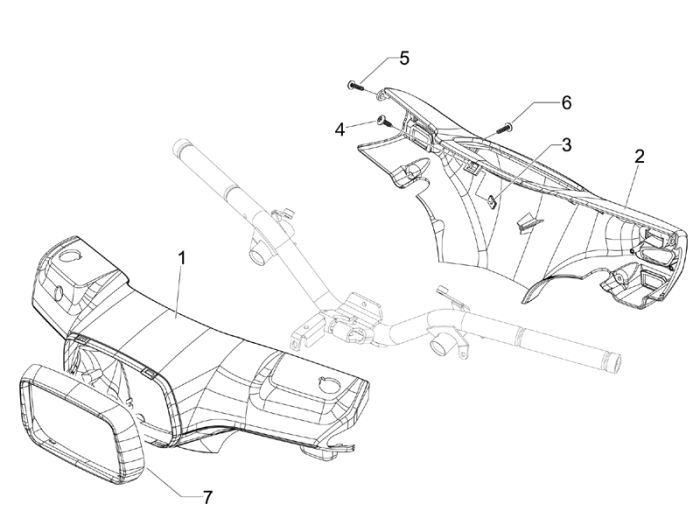 Handlebar Rack Vespa S 2-stroke matt black 85/B