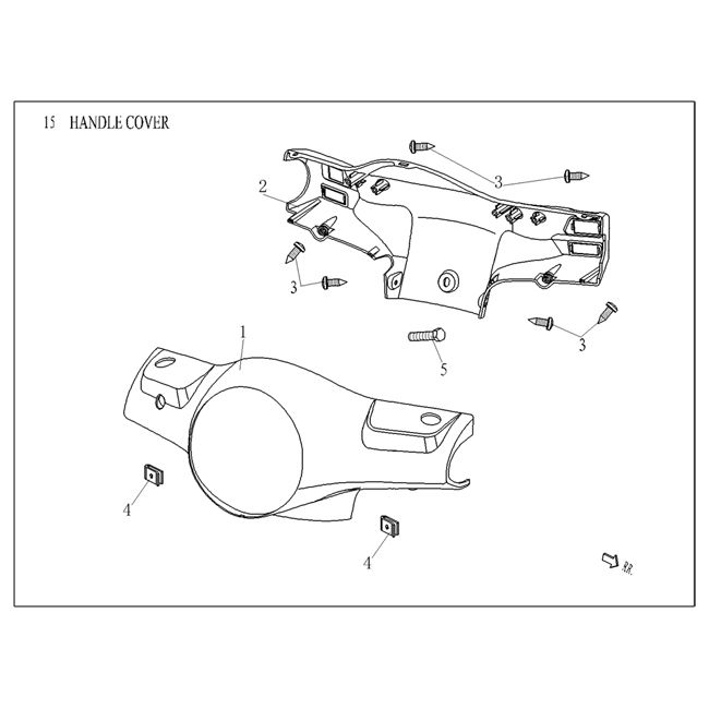 Handlebar cover dark blue Agm Vx50 plus