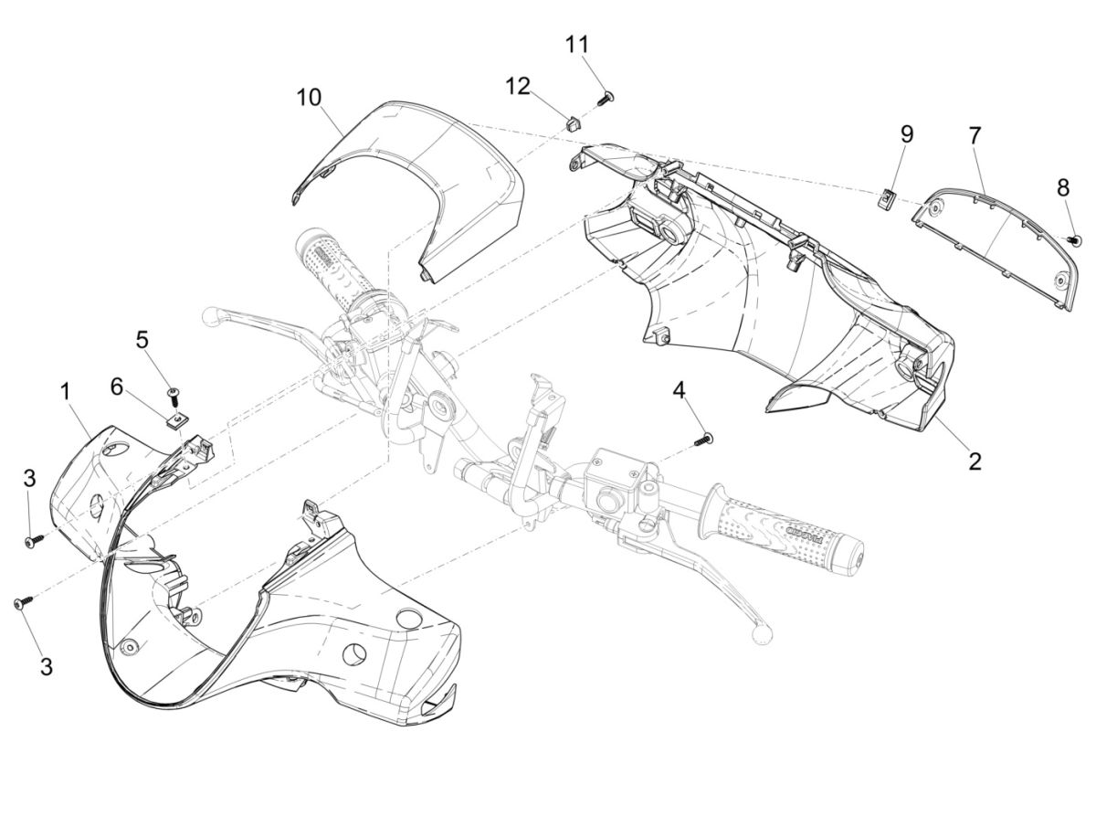 Piaggio Medley 125 4T IE ABS E4 2016-2019 steering wheel covers (EMEA)