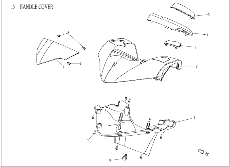Handlebar parts China Venom white-Stuurkapdelen-China-Venom-wit