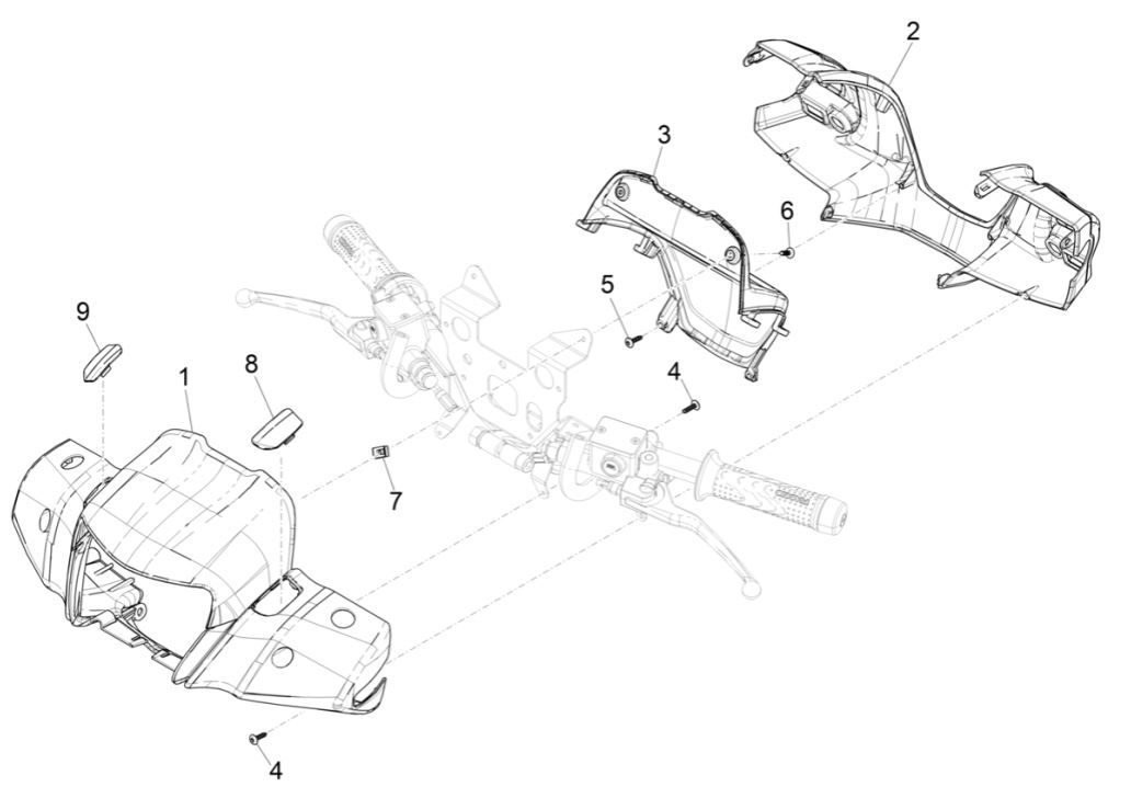 Piaggio Medley 125 ABS E5 2021-2022 steering wheel covers (EMEA)