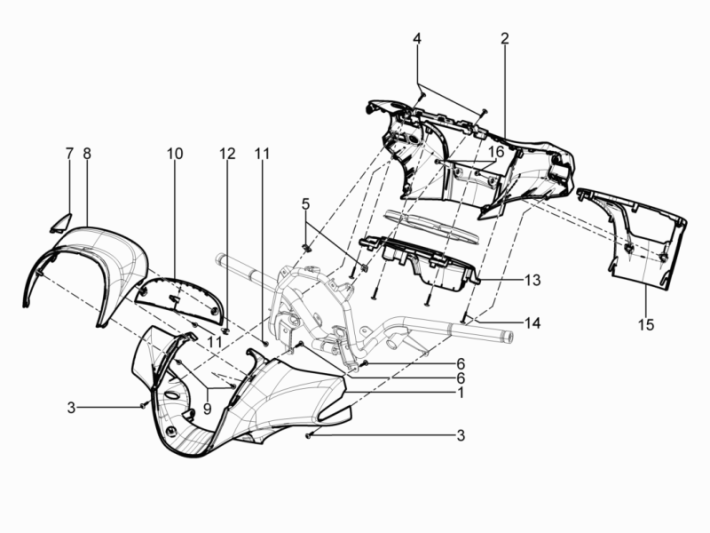 Handlebar Caps Piaggio Beverly 350 E3 Sport Touring 2013-2014 black 94