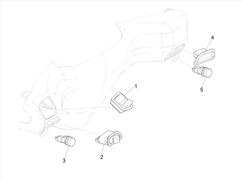 Piaggo Zip 4-stroke steering switch (euro5 injection IGET)