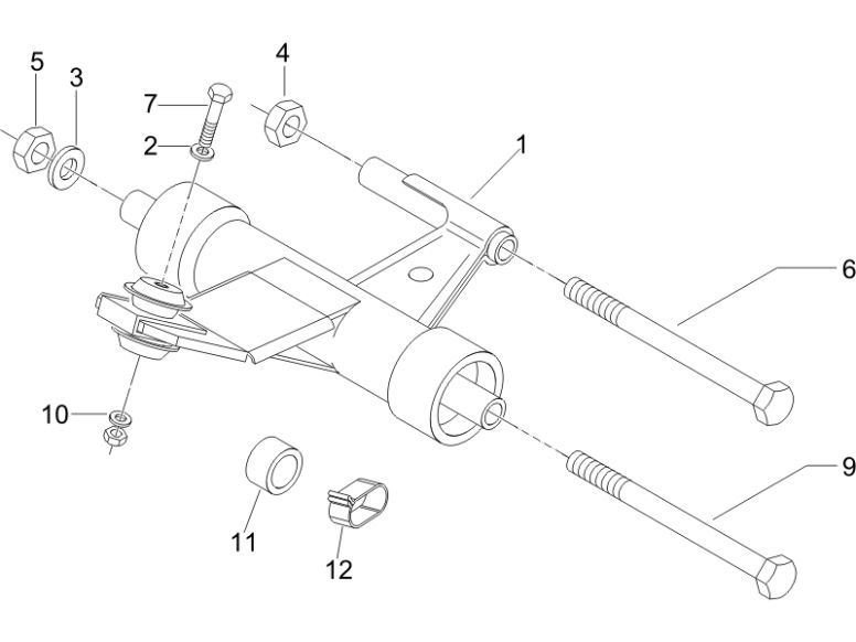 Subframe Vespa Lx 25km 4-stroke 2-valve